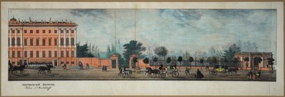 Die Anichkow-Palast. Aus dem Panorama des Newski-Prospekts von Ivan Alekseevich Ivanov