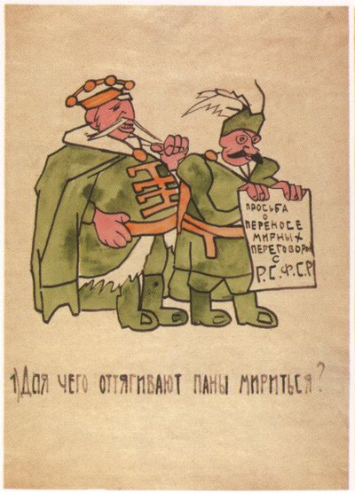 Warum ziehen sich die polnischen Adligen mit den Friedensgesprächen hin, 1920 von Ivan Andreevich Malyutin