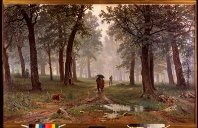 Regen in einem Eichenwald von Ivan Ivanovich Shishkin