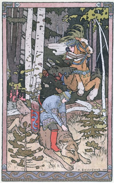Szene aus einem russischen Märchen, 1899 von Ivan Yakovlevich Bilibin