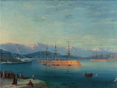 Französische Schiffe verlassen das Schwarze Meer 1871 von Ivan Konstantinovich Aivazovsky