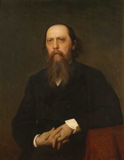 Porträt des Autors Michail Saltykow-Schtschedrin 1826-1889, 1879 von Ivan Nikolaevich Kramskoy