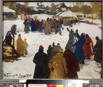 Feigenkampf. (Faustkampf), um 1910 von Ivan Silych Goriuschkin Sorokopudov