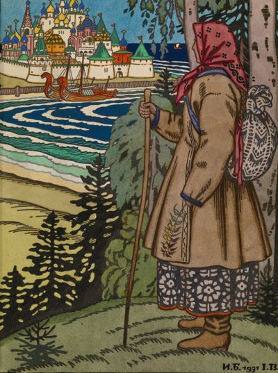 Bauernmädchen. Illustration zum Buch Contes de l