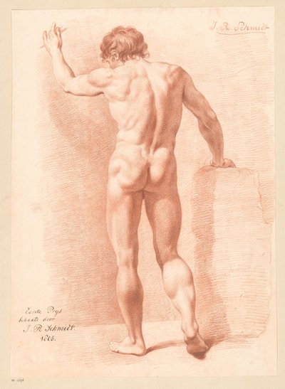 Stehender männlicher Akt, von hinten gesehen (1. Preis 1805) von Izaak Riewert Schmidt