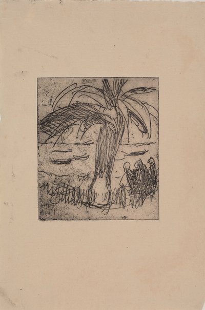 Palme am Meer von J.A. Jerichau