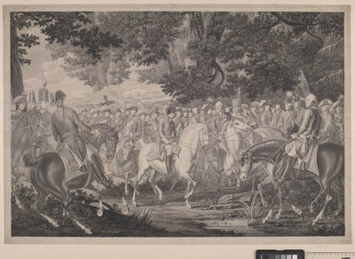 Friedrich der Große reitet nach einer Revue in Potsdam nach Hause von J.F. Clemens