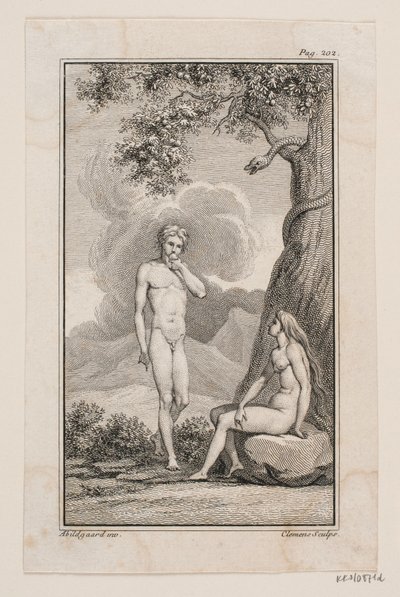 Illustration zu Johannes Ewalds "Adam und Eva" IV von J.F. Clemens