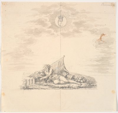 Titelvignette zu einer Seekarte: "Kaart over Belterne og Sundet" von J.F. Clemens