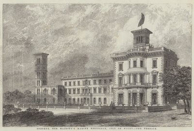 Osborne, die Marine-Residenz Ihrer Majestät, Isle of Wight, die Terrasse von J.L. Williams