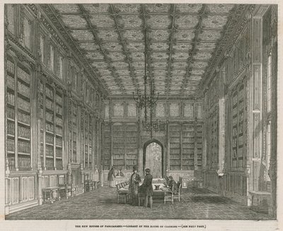 Die neuen Parlamentsgebäude - die Bibliothek des Unterhauses von J.L. Williams
