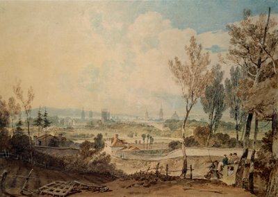 Blick auf Oxford von der Südseite des Headington Hill, 1803-1804 von Joseph Mallord William Turner