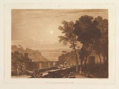 Die Brücke und Ziegen Liber Studiorum, Teil IX, Platte 43 von Joseph Mallord William Turner