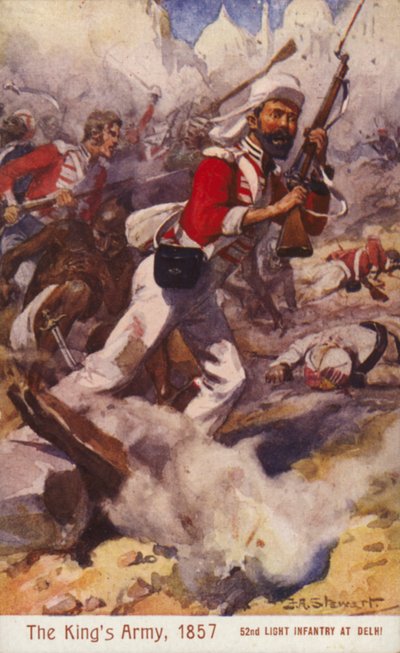 Britische Soldaten der 52. Leichten Infanterie, Belagerung von Delhi, Indischer Aufstand von J. A. Stewart