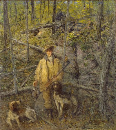 Jäger und Hunde von J. Alden Weir