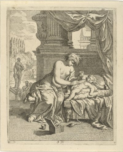 Thetis salbt Achilles mit Ambrosia von J. Alexander Janssens