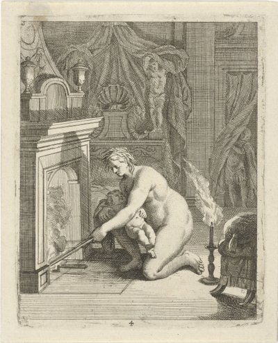 Thetis taucht Achilles ins Feuer von J. Alexander Janssens