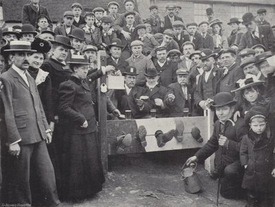 Corby Pole Fair, im Pranger von J. Benjamin Stone
