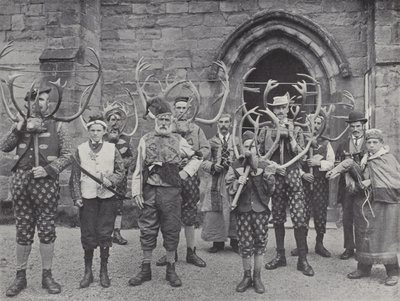 Der Horntanz, Abbots Bromley, alle Charaktere von J. Benjamin Stone
