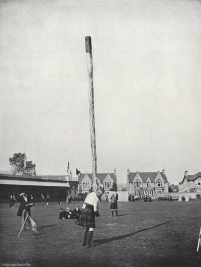 Das Inverness-Treffen, Baumstammwerfen von J. Benjamin Stone