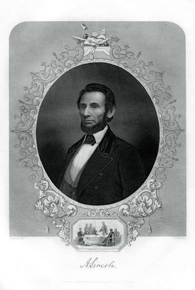 Präsident Abraham Lincoln, amerikanischer Politiker, 1862-1867 von J. C. McRae