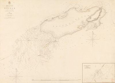 Westindische Moskitoküste Utilla Island, vermessen von Kommandant R. Owen 1835 von J. & C. Walker