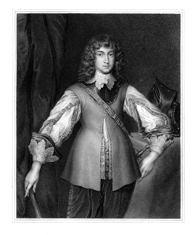 Prinz Rupert, königlicher Kavalleriekommandant des englischen Bürgerkriegs, 19. Jahrhundert von J. Cochran
