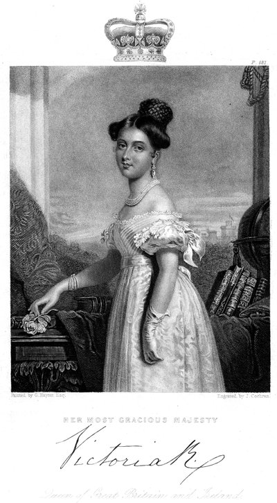 Victoria, Königin von Großbritannien und Irland, ca. 1838 von J. Cochran