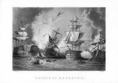 Die Seeschlacht von Navarino, 20. Oktober 1827, 1893 von J. Godfrey