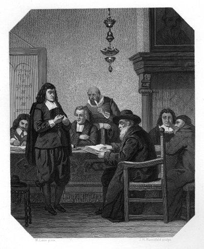 Benedict Spinoza, niederländischer Philosoph des 17. Jahrhunderts, ca. 1870 von J. H. Rennefeld