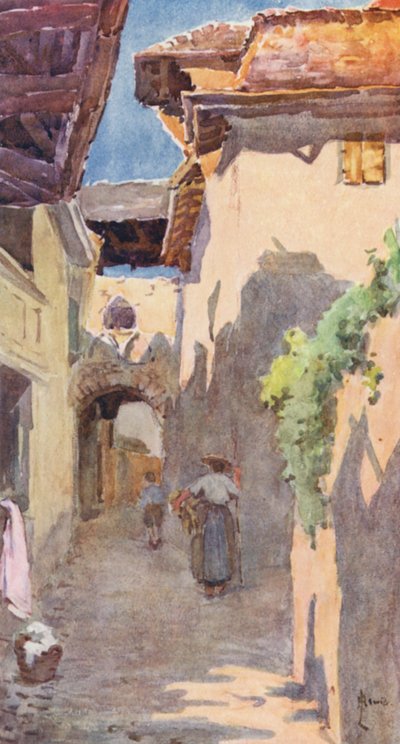 Eine Straße in St. Saphorin von J. Hardwicke Lewis