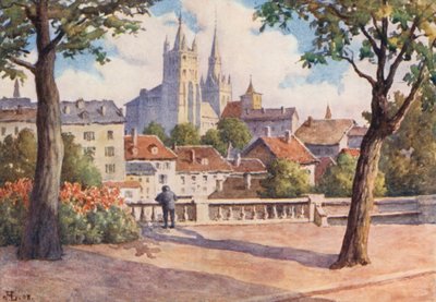 Kathedrale von Lausanne von Montbenon von J. Hardwicke Lewis