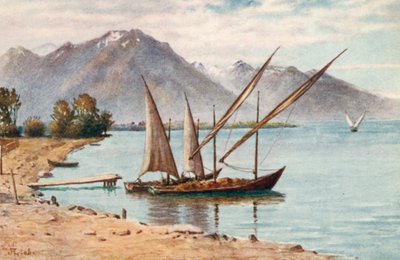 Die Savoyer Alpen von Villeneuve, JHL von J. Hardwicke Lewis