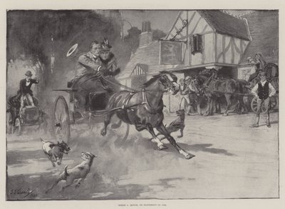 Pferd gegen Motor, oder Durchbrennen im Jahr 1900 von J. J. Waugh