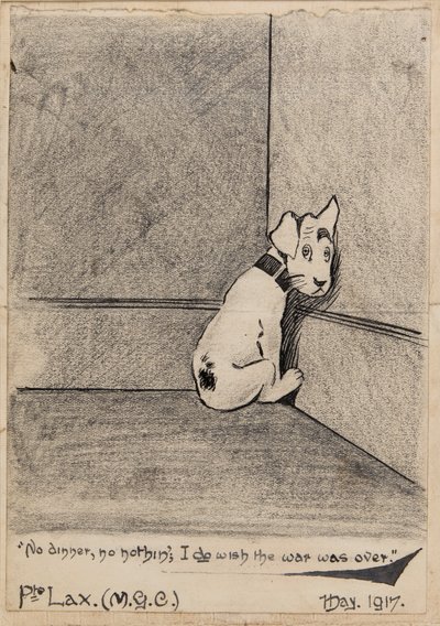 Kein Abendessen, nichts, ich wünschte, der Krieg wäre vorbei, 1917 von J. Lax