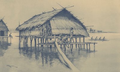 Marine-Dorf von Neuguinea von J. Macfarlane