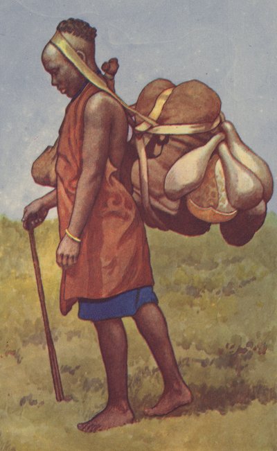 Frau der Kolonie Kenia mit Last von J. Macfarlane
