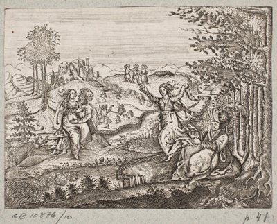 Illustration zu Adam Olearius, „Persianischer Rosenthal von einem Sinnreichen Poeten Schich Saadi [...]“, Schleswig 1660 von J. Muller