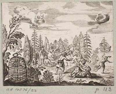Illustration zu Adam Olearius, „Persianischer Rosenthal von einem Sinnreichen Poeten Schich Saadi […]“, Schleswig 1660 von J. Muller