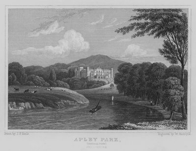 Apley Park, Gesamtansicht, Shropshire von John Preston Neale
