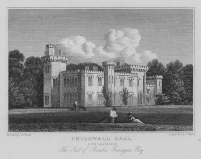 Childwall Hall, Lancashire, Der Sitz von Bamber Gascoyne, Esquire von John Preston Neale