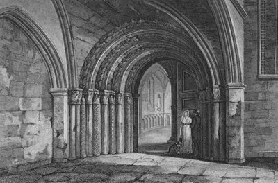 Tür zur Temple Church, London von John Preston Neale