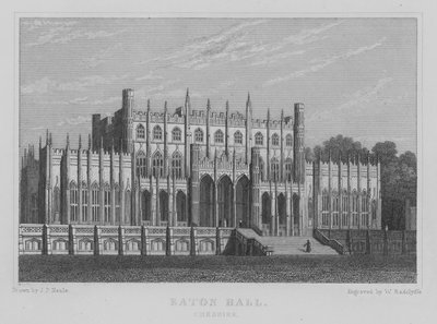 Eaton Hall, Cheshire (Gravur) von John Preston Neale