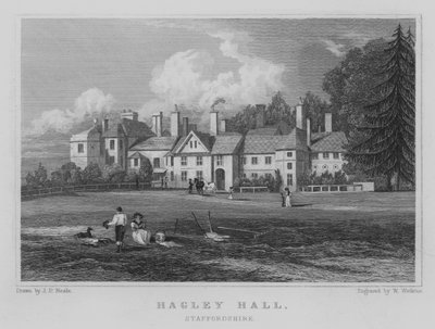 Hagley Hall, Staffordshire von John Preston Neale