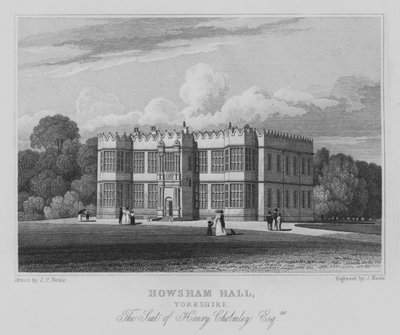 Howsham Hall, Yorkshire, Der Sitz von Henry Cholmley, Esquire (Stich) von John Preston Neale