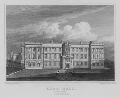 Lyme Hall, Nordfront, Cheshire (Stich) von John Preston Neale