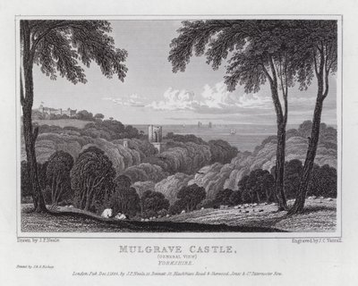 Mulgrave Castle, Gesamtansicht, Yorkshire von John Preston Neale