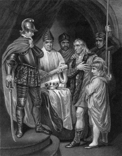 Balliol übergibt seine Krone an Edward I. von England von J. Rogers