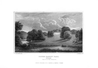 Pepper Harrow Park, nahe Guildford, Surrey, 1829 von J. Rogers