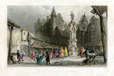 Der Fischmarkt, Antwerpen, Belgien von J. Rogers